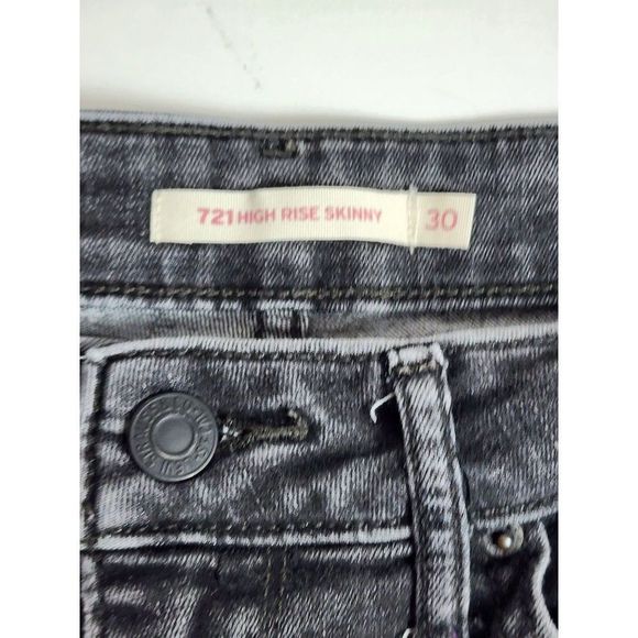 Levi's Black 721 High Rise Skinny Size 30 Jeans - Picture 11 of 11
